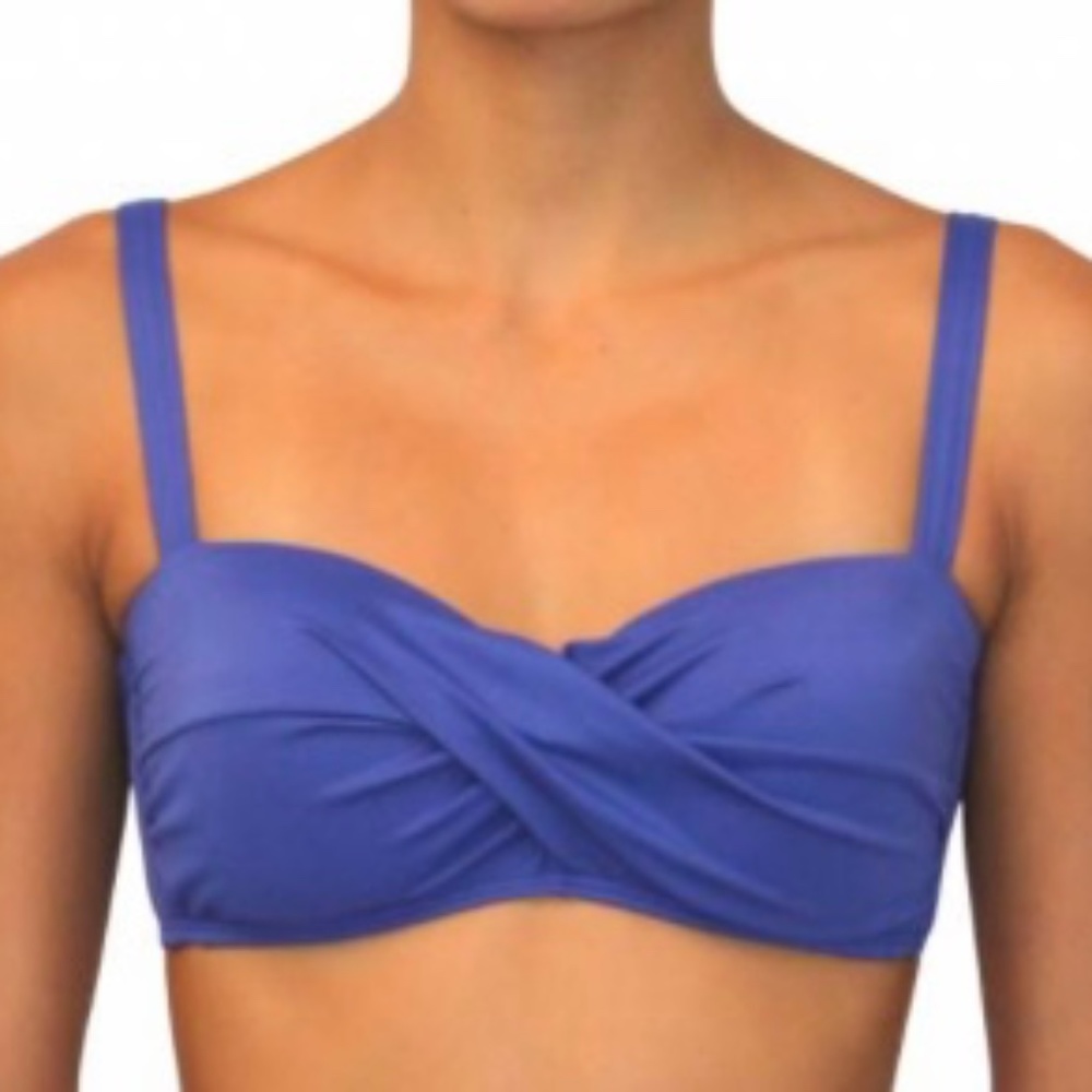 Pualani Soft Cup Bandeau (Blue Violet Solid)